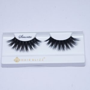 single pair human hair eyelash senorita