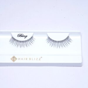single pair human hair eyelash bling