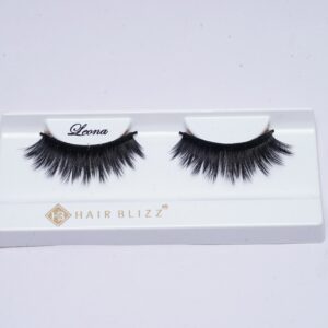 single pair human hair eyelash leona